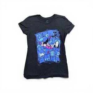 TeeFury Spirited Away Studio Ghibli Anime Graphic T-Shirt Black Womens Medium M